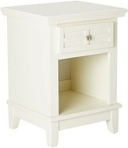 Home Styles Arts And Crafts White Nightstand With Drawer, Pull-Out Tray, And A - £90.59 GBP