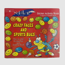 American Greetings Kids Sticker Activity Book Crazy Faces and Sports Bugs - $5.65