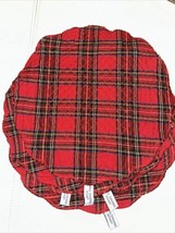 4 Well Dressed Home Quilted Red Tartan Plaid Christmas Round Holiday Pla... - £29.59 GBP