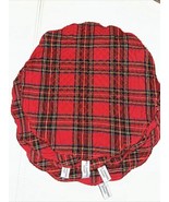 4 Well Dressed Home Quilted Red Tartan Plaid Christmas Round Holiday Pla... - $39.59