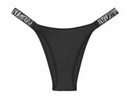 Victoria’s Secret VERY SEXY Brazilian Panty Rhinestone Shine Strap Black Large - £13.69 GBP