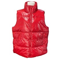 A New Day Womens Bright Red Wet Look Winter Puffer Coat Jacket Outerwear... - £21.91 GBP
