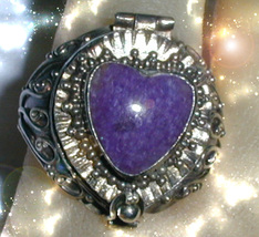 Haunted Locket Ring Witch&#39;s Light Magnet Extreme Advanced Magick 925 7 Scholar - £218.42 GBP