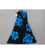 Favant Girls Butterfly Dress SZ 12 Black Blue Hibiscus Elastic Front Bod... - £11.98 GBP