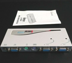 IVIEW CBEDE8CE72 KVM Switch 2-Port Switchbox Untested - $7.99
