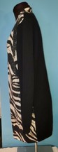 Neiman Marcus Black Animal Print Cashmere Long Cardigan Duster Open Front Size S - £36.30 GBP