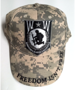 Wounded Warrior Freedom Isnt Free Logo Digital Camo Military Hat Cap NEW - $7.99