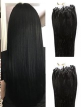 18″, 22&quot; 100g,100S ,Micro Loop Rings Beads Tipped Human Hair Extensions # 1 - $108.89+