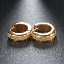 Silver Color&amp;Gold-Color Punk Rock Stainless Steel Small Hoop Earrings for Women  - £9.85 GBP