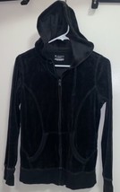 Women’s Tek Gear Hooded Jacket S Small Black Velour Bust 32” To 34” Hoodie Track - £8.96 GBP