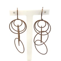 Vtg Sterling JCM Jacmel Mauritius Italy Multi Circles Intertwine Dangle Earrings - £33.46 GBP