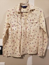 Miley Cyrus Max Azria Size Small blouse shirt flowers long sleeve - £10.36 GBP