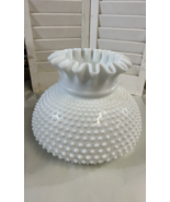 Vintage Milk Glass Lamp Shade Replacement Fenton Hobnail Candy Ribbon To... - $1,225.19 MXN