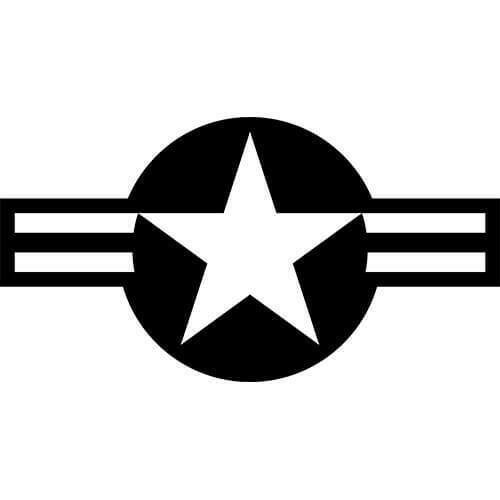 2x US Air Force Star Vinyl Decal Sticker Different color & size for Cars/Window