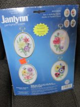 &quot;&quot;BEE &amp; BUTTERFLY FLORAL CREWEL EMBROIDERY OVALS - WITH FRAMES&quot;&quot; - KIT - £7.08 GBP