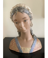 Lladro Little Girl Porcelain Bust #12024 Designed By Fulgencio Garcia 1971 - £271.78 GBP