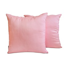 Plain Pillow Covers Light Pink Set of 2 Art Silk Plain, Solid- Light Pin... - $17.00+