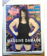 CAN AM Wrestling Federation 4 Flyers 81/2  *11 inch Massive Damage Vinni... - $189.44 MXN