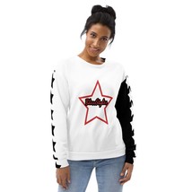 Star White And Black Unisex Sweatshirt - £44.38 GBP