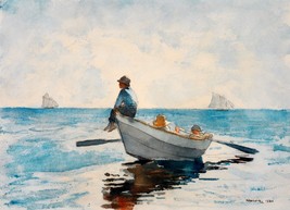 10980.Decor Poster.Wall Room home art.Winslow Homer painting.Boys in a dory - £12.94 GBP+