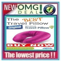 ✅??Cloudz Microbead Squish Travel Neck Pillow Adjust Pillow???Buy Now??️ - £23.17 GBP