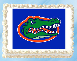 Florida Gators Edible Image Topper Cupcake Cake Frosting 1/4 Sheet 8.5 x 11" - $11.75