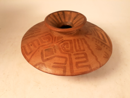Beautiful Native Southwestern Bisque Fired Pot, Hand Decorated, Old - $102.50