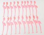 Vintage Pink Flamingo Swizzle Stick  Stirrer Cocktail Sticks 6&quot; Tall Lot... - $29.39