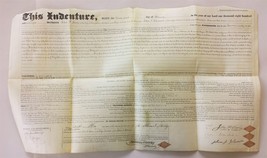 1848 antique VELLUM DEED phila kensington pa J. LEWIS merchant J. SOLOMON barber - £98.88 GBP