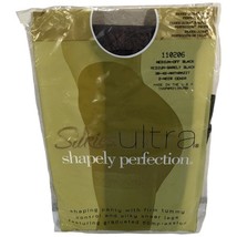 Silkies Pantyhose Medium Off Black Ultra Shapely Perfection Firm Tummy 1... - $335.86 MXN