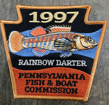 1997 PA FISH &amp; BOAT COMMISSION RAINBOW DARTER NON GAME SERIES PATCH  - $2.85