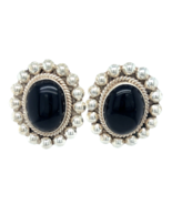 .925 Sterling Silver Onyx Earrings 21.0g - $147.74 CAD