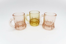 Set of 3 vintage Federal Glass mug shaped shot glasses - £11.85 GBP