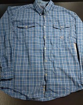 Vtg Roper Button Down Western Shirt Window Pane Plaid Cotton Y2K Cotton  Mens Lg - £9.33 GBP