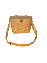 Vintage 1997 Longaberger Purse Basket Used USA Handwoven Shoulder Strap - £34.40 GBP