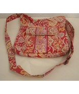 VERA BRADLEY Pink Paisley Raspberry Fizz Shoulder Bag Close Cross Body P... - €32,60 EUR
