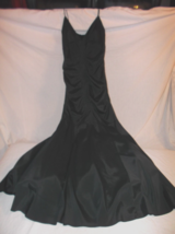 NWT Xscape Joanna Chen Black MERMAID Spaghetti Strap Womens 10 Dress MSRP $170 - £100.33 GBP