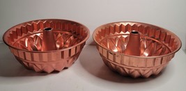 2 Coppertone 9-Cup Bundt Pan/Jello Mold Crown Turban Ring - £23.95 GBP