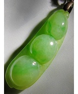 Icy Fruit Green 100% Natural Burma Jadeite Jade Bean Pendant # 36.10 car... - €950,89 EUR