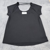 Champion Shirt Womens L Black Short Sleeve Scoop Necks Pullover Casual Top - $18.69