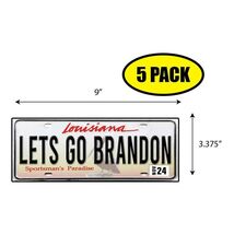 5 PACK 3.37"x 9" LETS GO BRANDON PLATE Sticker Decal Gift MAGA Trump BS0290 - $6.53