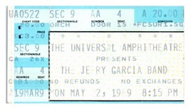 Jerry Garcia Fascia Concerto Ticket Stub Maggio 22 1989 Universale Città - $49.48