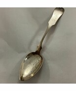 1849-50 Coin Silver St Louis Serving Spoon S.C.Jett Jaccard Fiddle Pattern - $119.41 CAD