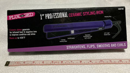 Plugged-In Brand 1&quot; Professional Ceramic Styling Iron - Vivid Violet - $31.68
