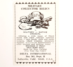 1967 Delta Military Relics Retail Advertisement Lafayette California F13B - $372.61 MXN