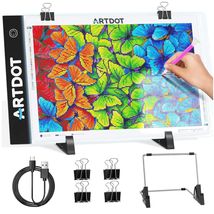 USB-Powered A4 LED Light Board for Crafts - Adjustable Brightness &amp; Slim... - $24.70