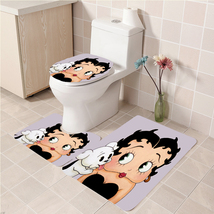 3Pcs/set Betty Boop 02 Bathroom Toilet Mat Set Anti Slip Bath Mat decorative - £24.89 GBP+