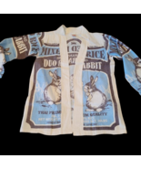 Flour Sack BUNNY Jacket Blazer Garden Hippie  Cottage Core Boho One Size... - $142.17 CAD