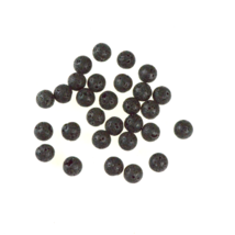 25 Round Volcanic Lava Beads BLACK 10mm C39-41 Aromatherapy DIY Jewelry - £6.41 GBP