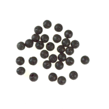 25 Round Volcanic Lava Beads BLACK 10mm C39-41 Aromatherapy DIY Jewelry - $152.86 MXN